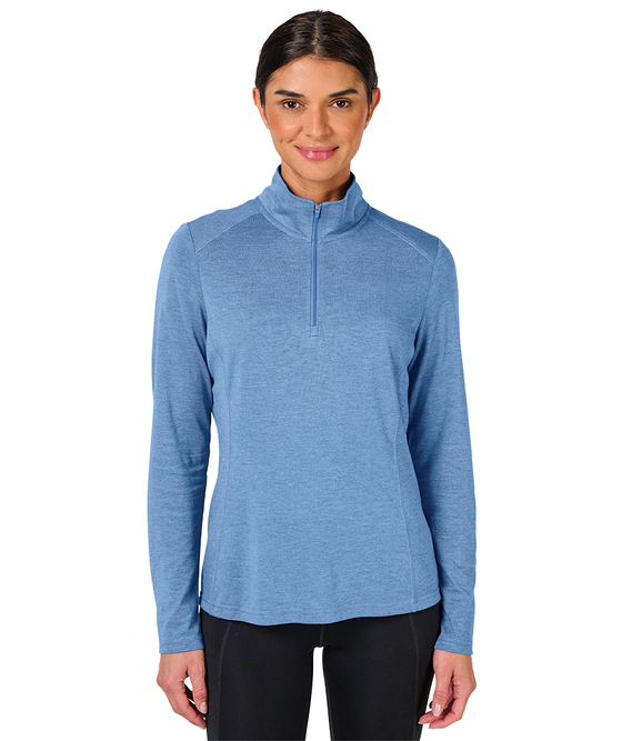 Charles River Apparel Women's Vista Tri-Blend Quarter Zip