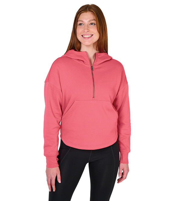 charles river apparel Women's Willow Scallop Hem Hoodie