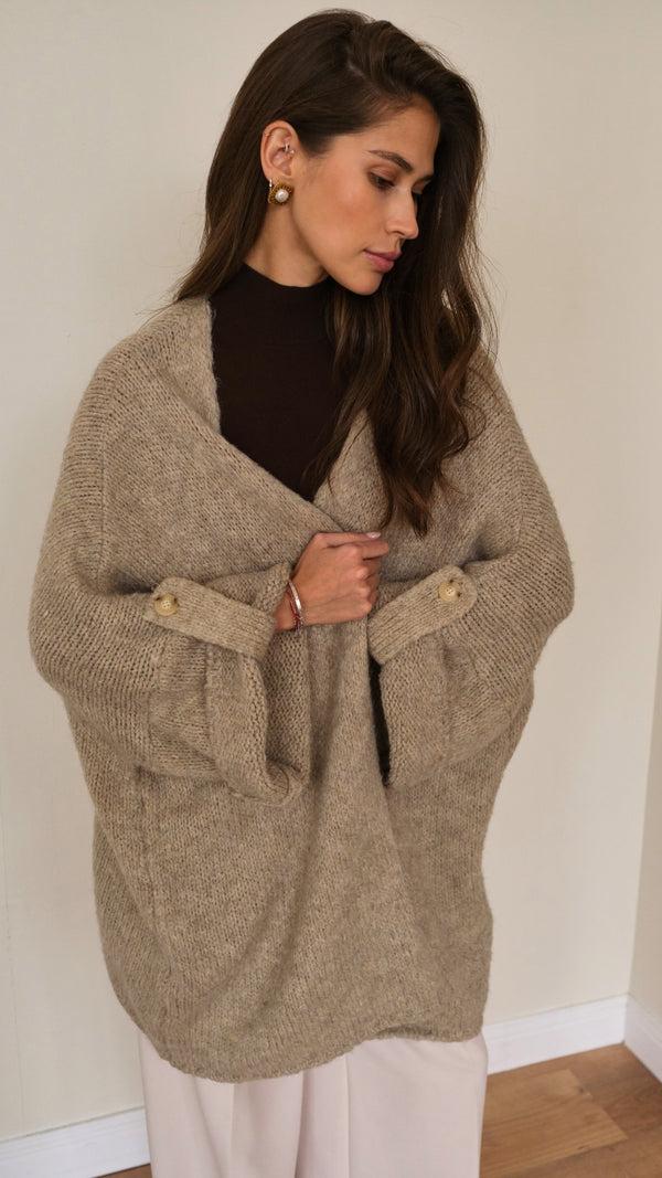 Charli Adria Cardigan - Sand Beige Cardigans