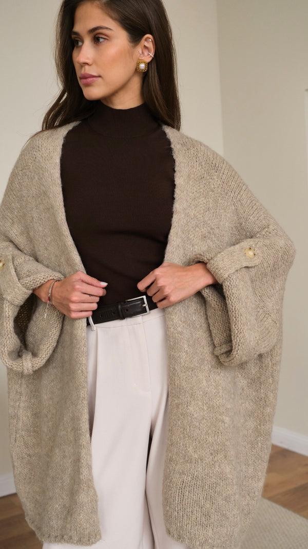 Charli Adria Cardigan - Sand Beige Cardigans