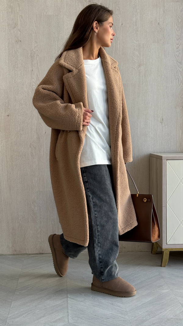 Charli Adriana Coat - Camel Coats