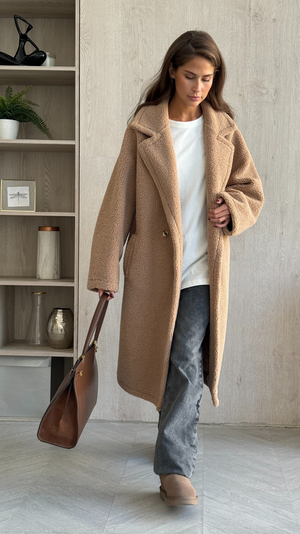 charli Adriana Coat - Camel Coats