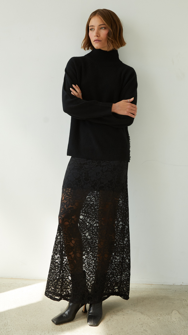 Charli Alba Lace Skirt - Black Skirts