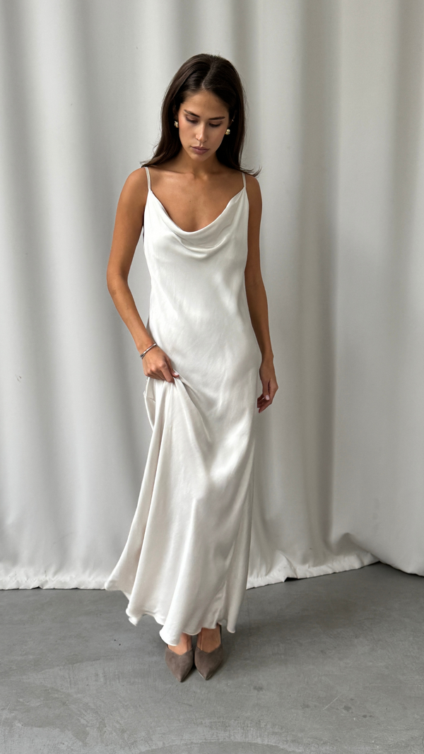 charli Alena Satin Dress - Pearl Dresses