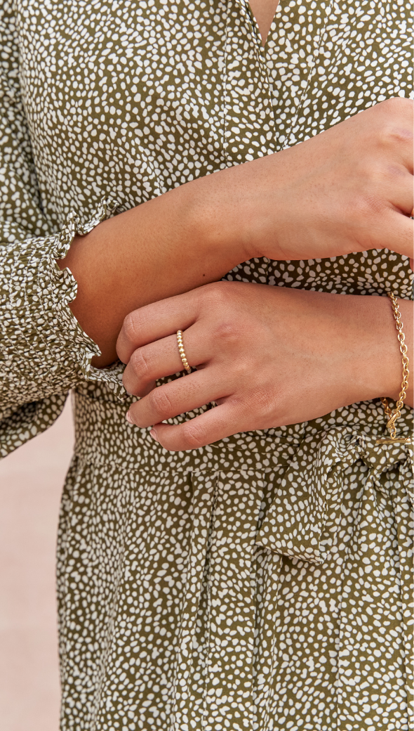 Charli Alina Shirt Dress - Khaki Print Dresses