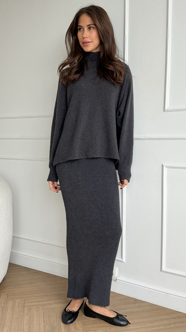 Charli Alma Pencil Skirt - Anthracite Skirts