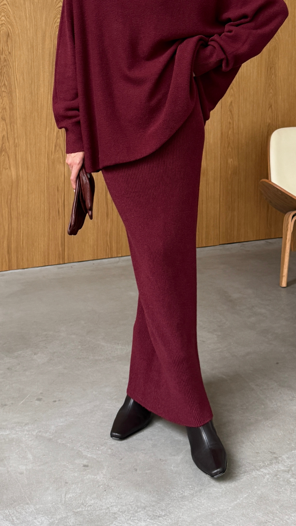 charli Alma Pencil Skirt - Dark Cherry Skirts