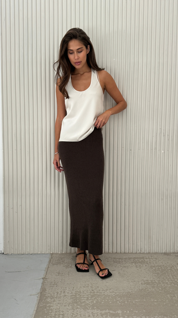 charli Alma Pencil Skirt - Dark Espresso Skirts