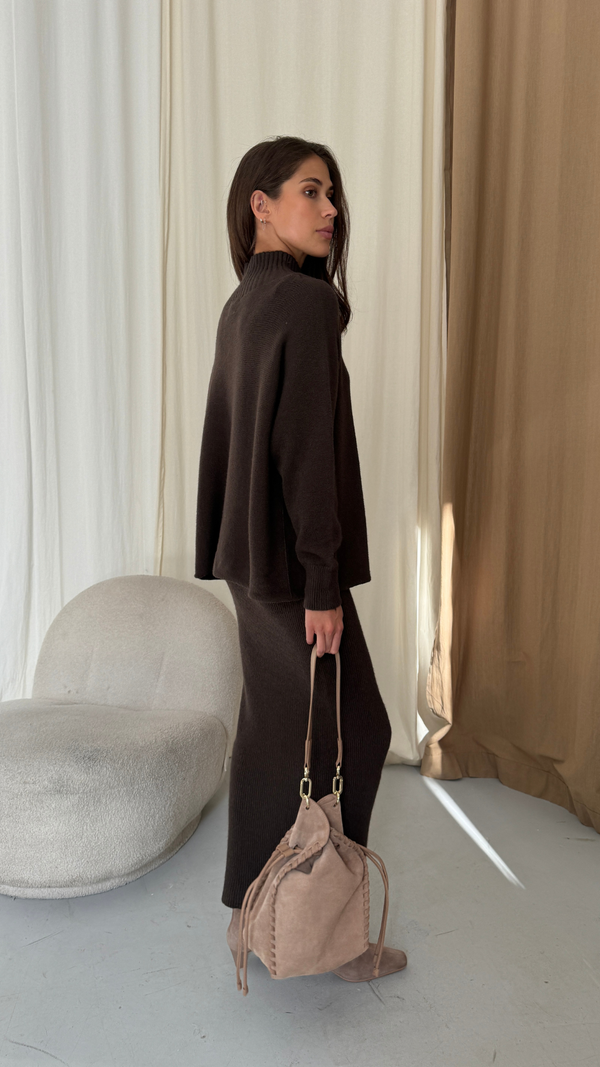 Charli Alma Sweater - Dark Espresso Jumpers