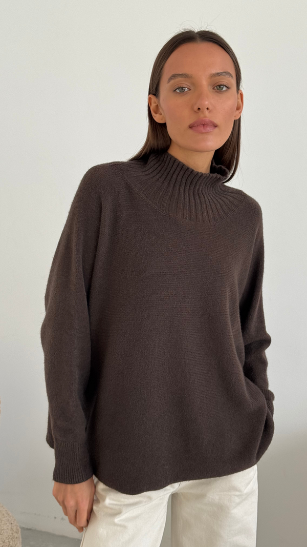 Charli Alma Sweater - Dark Espresso Jumpers
