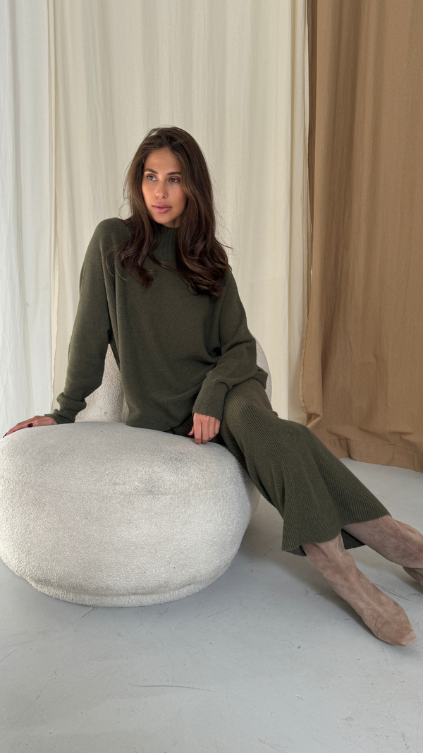 Charli Alma Sweater - Khaki Jumpers