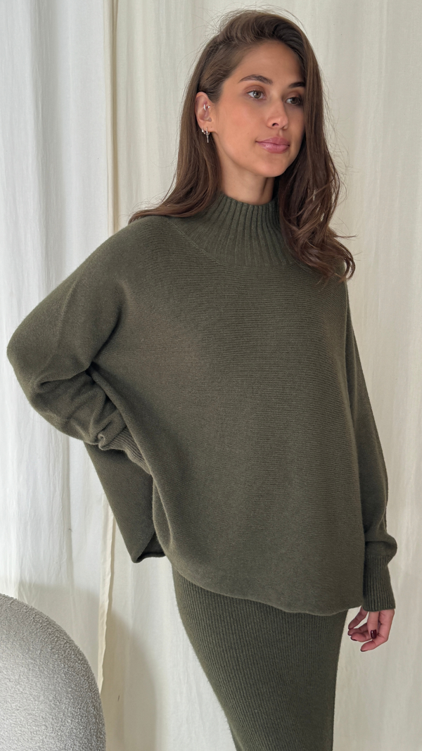 charli Alma Sweater - Khaki Jumpers