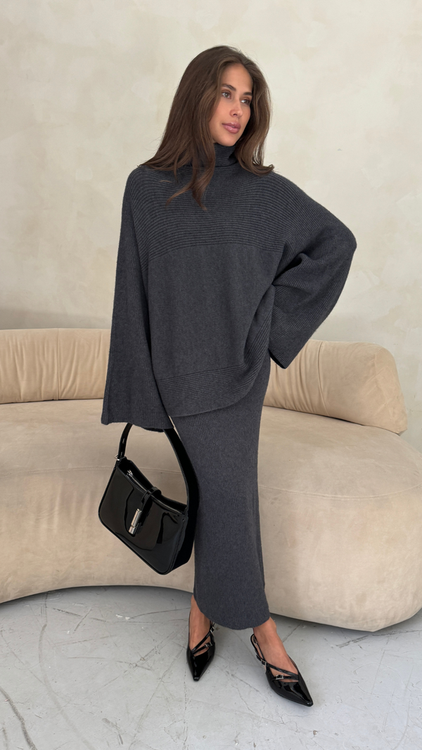 Charli Amelie Sweater - Anthracite Jumpers
