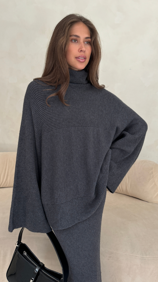 charli Amelie Sweater - Anthracite Jumpers