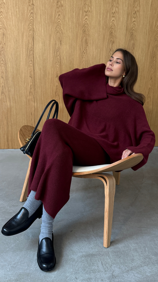 Charli Amelie Sweater - Dark Cherry Jumpers