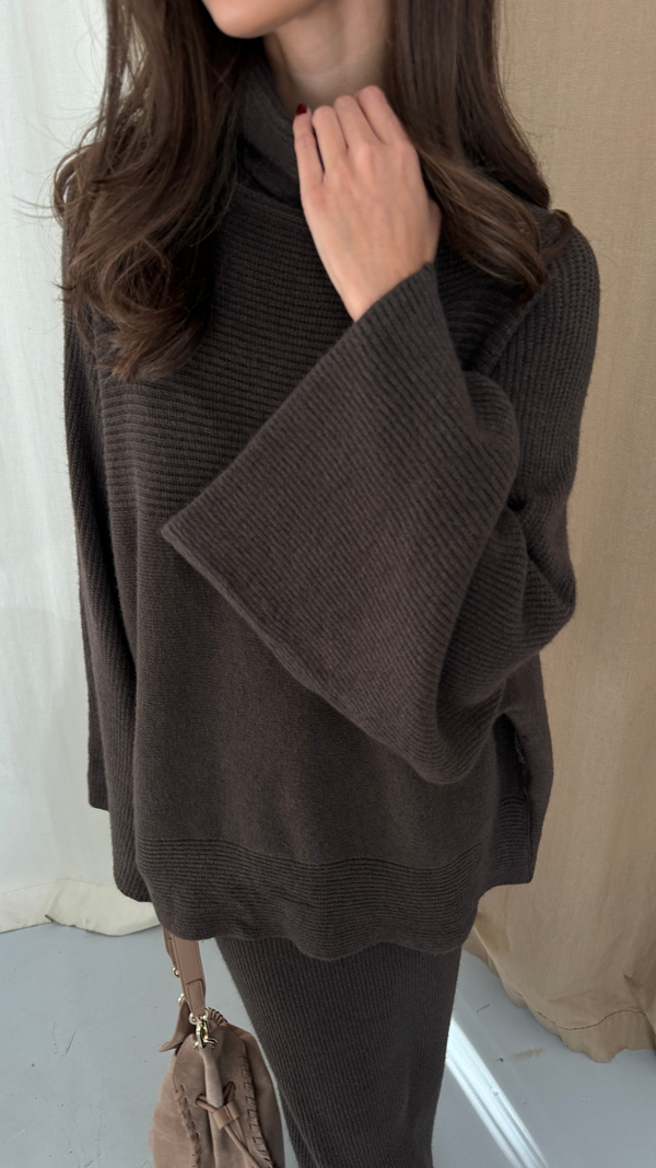 Charli Amelie Sweater - Dark Espresso Jumpers