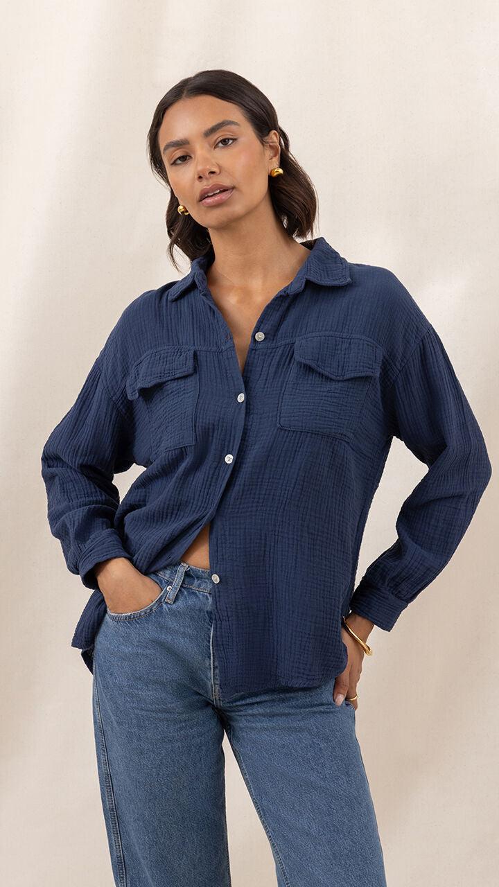 Charli Antoneta Shirt - Deep Navy Shirts