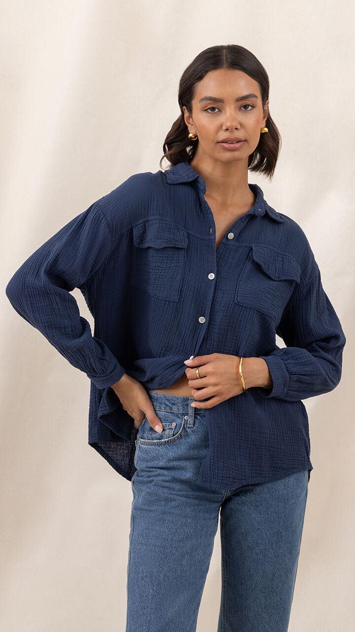 Charli Antoneta Shirt - Deep Navy Shirts