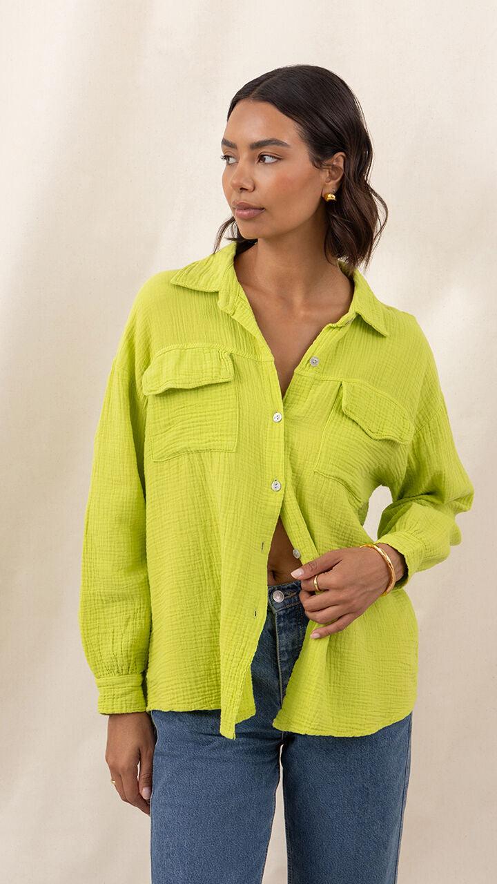 charli Antoneta Shirt - Lime Shirts