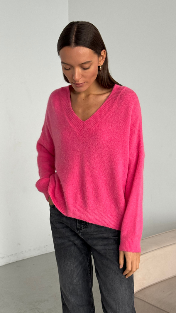 Charli April Alpaca Sweater - Candy Pink Jumpers