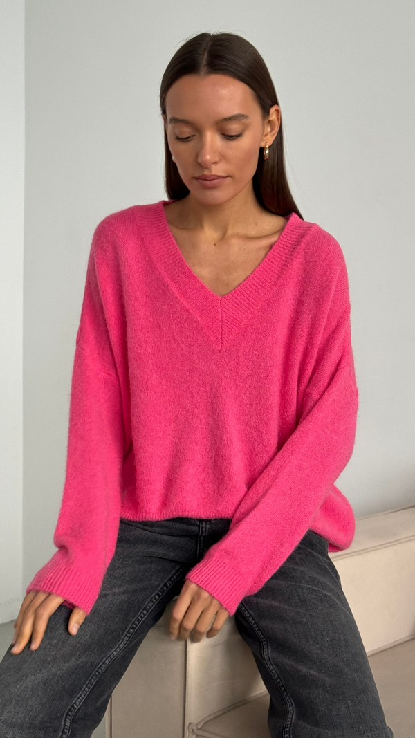 charli April Alpaca Sweater - Candy Pink Jumpers