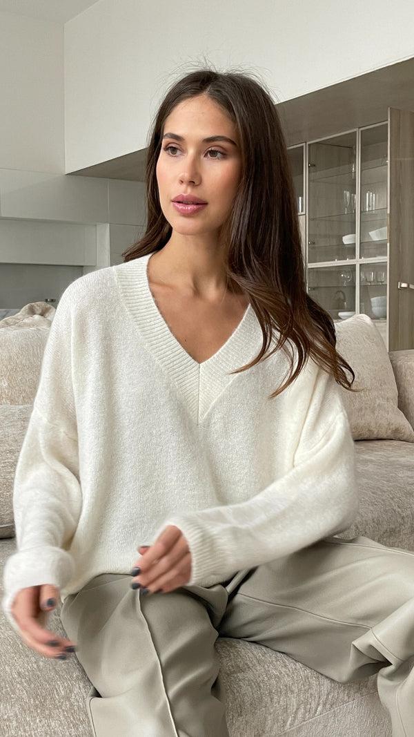 charli April Alpaca Sweater - Ivory Jumpers