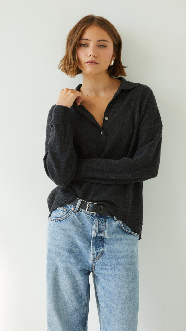 charli Caprice Cashmere Sweater - Dark Grey Jumpers