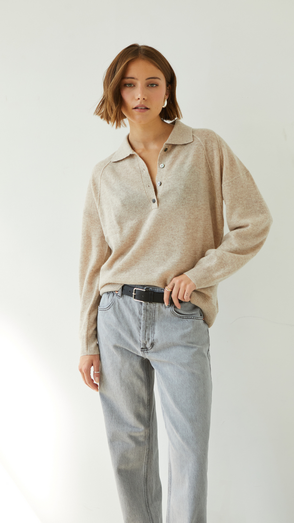 charli Caprice Cashmere Sweater - Oat Jumpers
