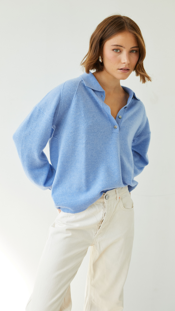 Charli Caprice Cashmere Sweater - Sky Blue Jumpers
