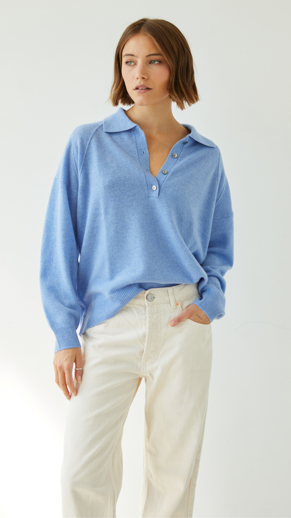 charli Caprice Cashmere Sweater - Sky Blue Jumpers