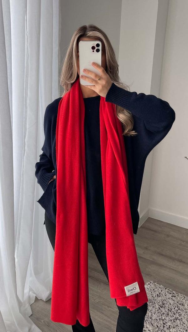 Charli Cashmere Travel Wrap - Pomegranate Scarves
