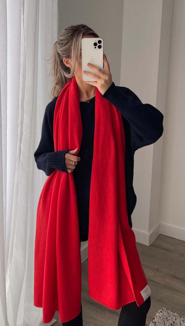 charli Cashmere Travel Wrap - Pomegranate Scarves