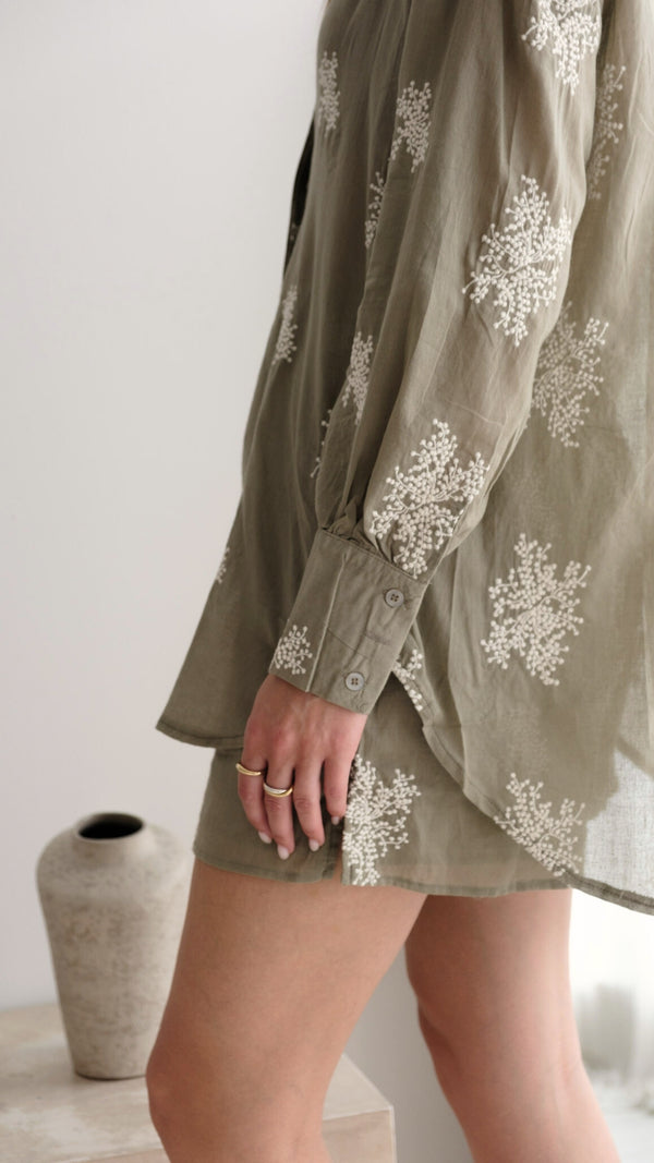 Charli Celina Shirt - Olive Shirts