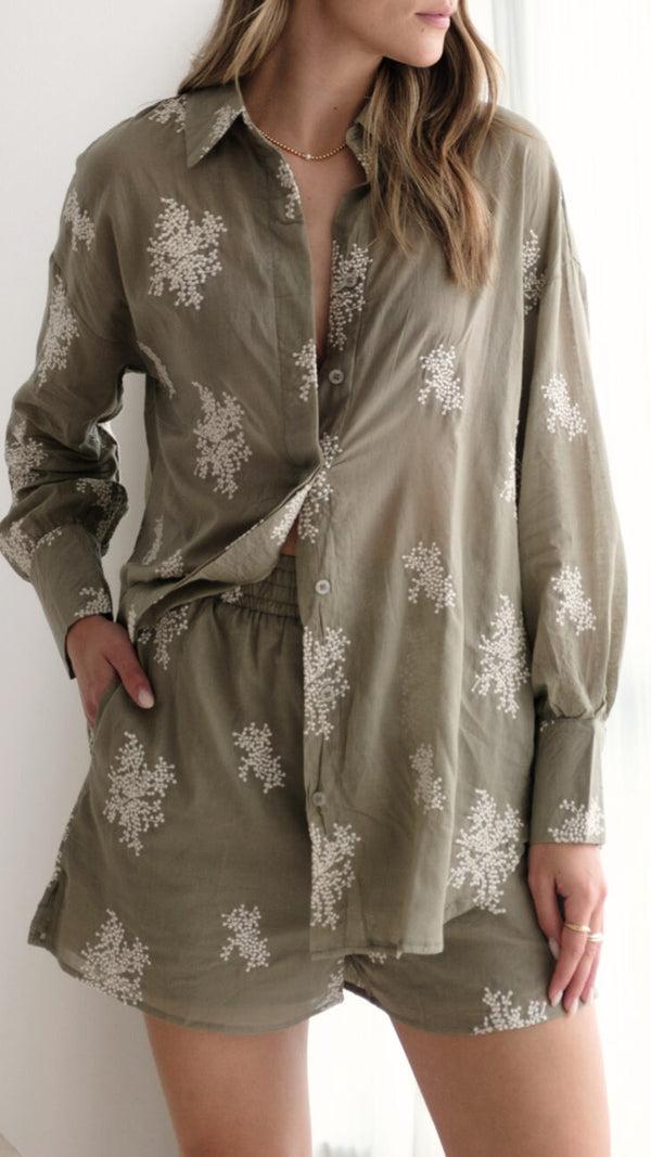 Charli Celina Shorts - Olive Shorts