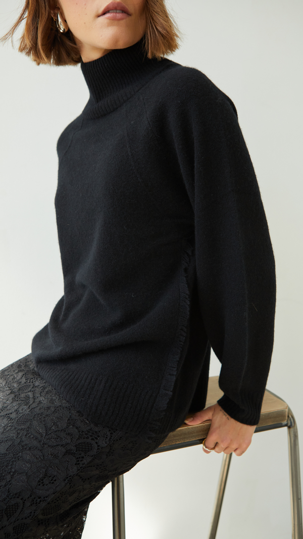 Charli Cian Cashmere Sweater - Black Jumpers
