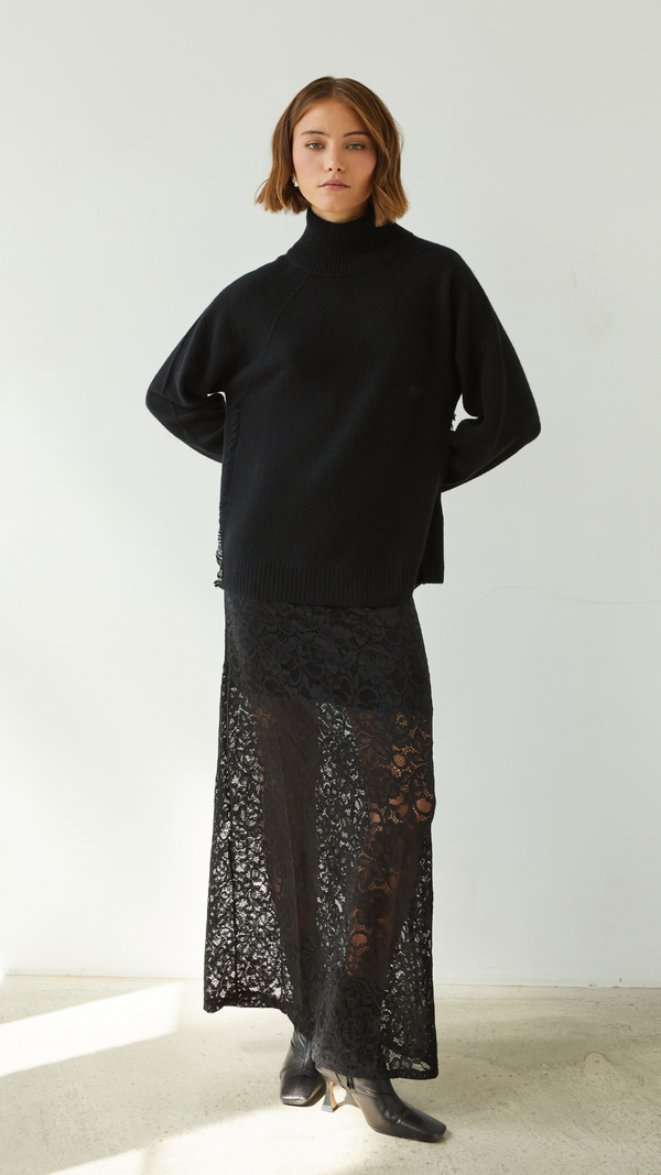 Charli Cian Cashmere Sweater - Black Jumpers