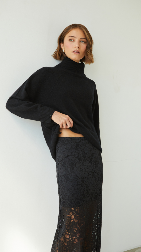 charli Cian Cashmere Sweater - Black Jumpers