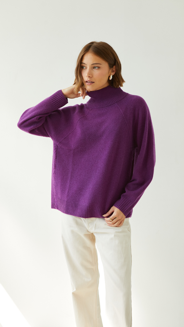 Charli Cian Cashmere Sweater - Violet Jumpers