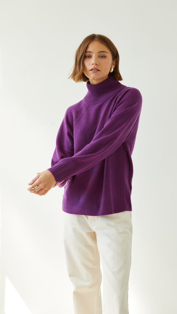 Charli Cian Cashmere Sweater - Violet Jumpers