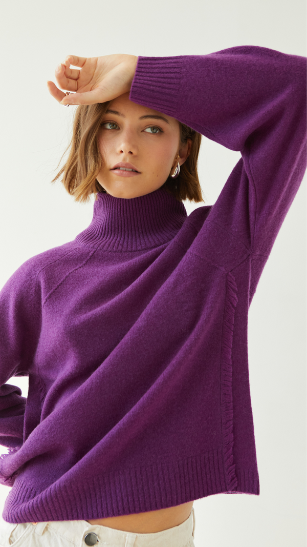 charli Cian Cashmere Sweater - Violet Jumpers