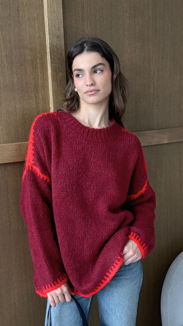 Charli Cleo Jumper - Bordeaux Jumpers