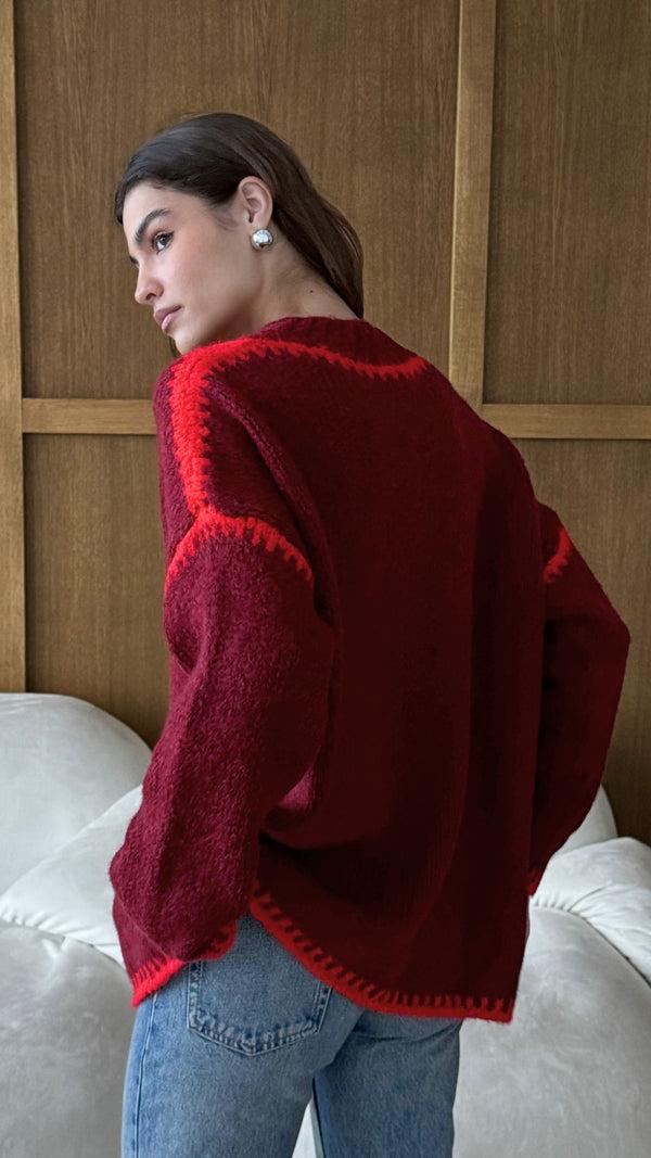 charli Cleo Jumper - Bordeaux Jumpers