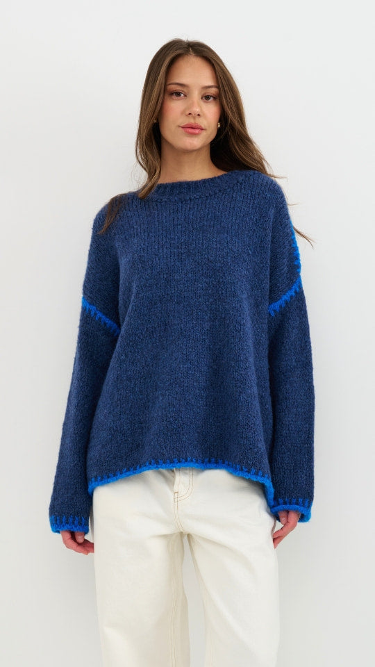 Charli Cleo Jumper - Navy Jumpers