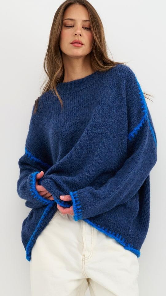 Charli Cleo Jumper - Navy Jumpers