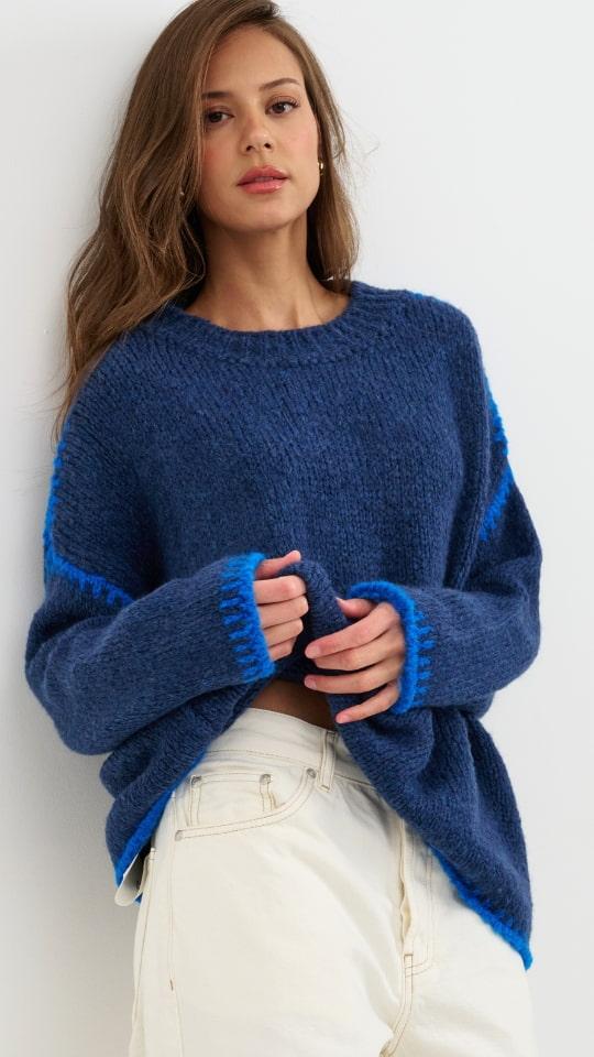 charli Cleo Jumper - Navy Jumpers