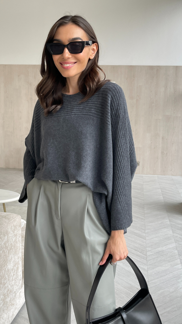 Charli Cora Sweater - Anthracite Jumpers