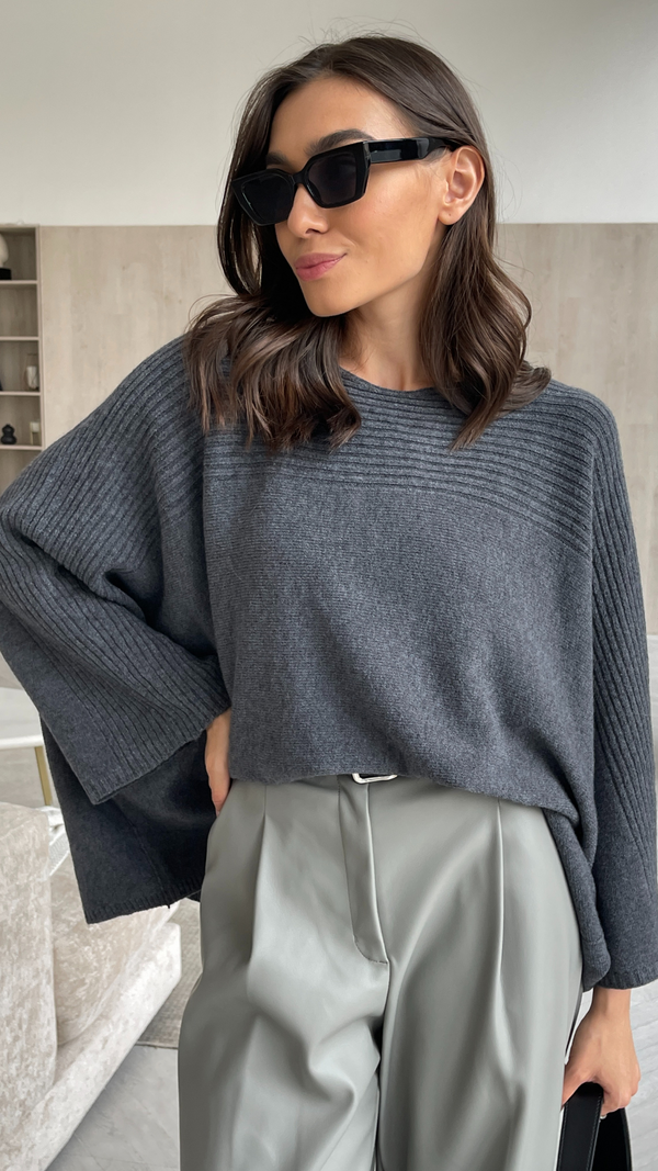 Charli Cora Sweater - Anthracite Jumpers
