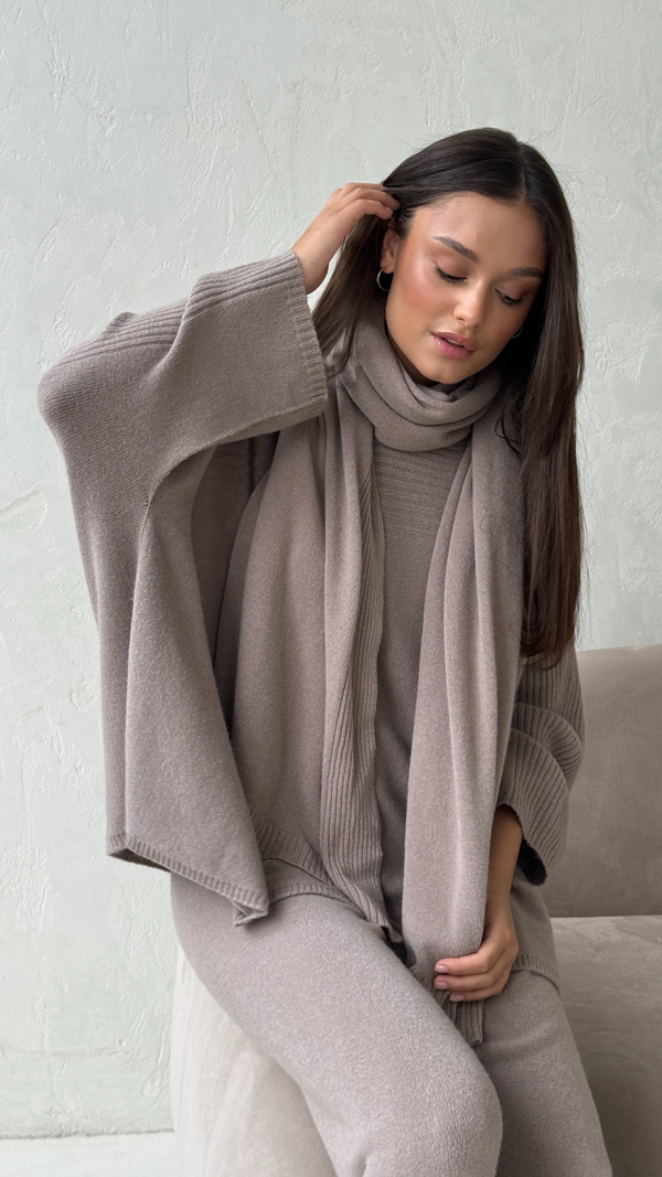 Charli Cora Wrap Scarf - Smoke Scarves