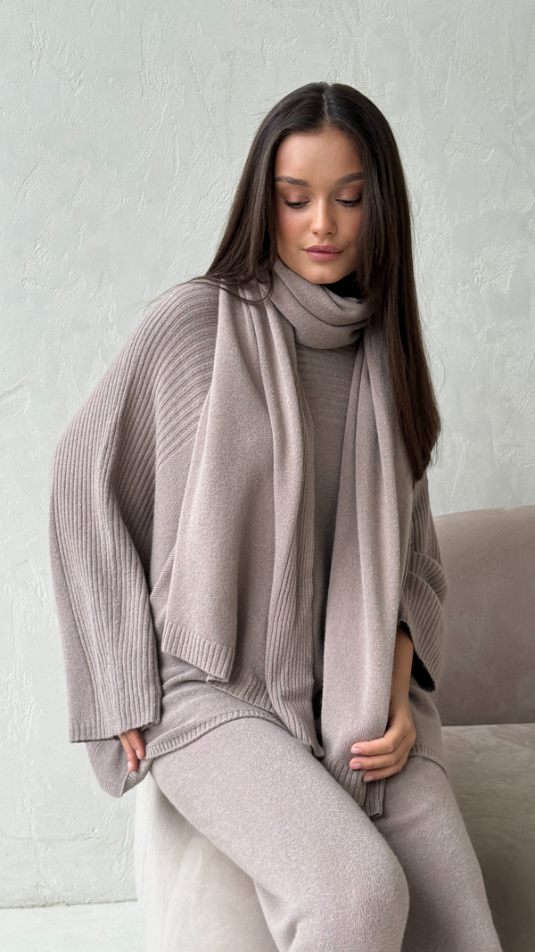 Charli Cora Wrap Scarf - Smoke Scarves