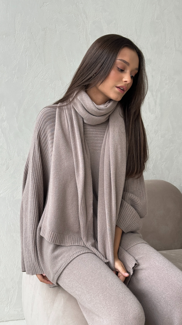charli Cora Wrap Scarf - Smoke Scarves
